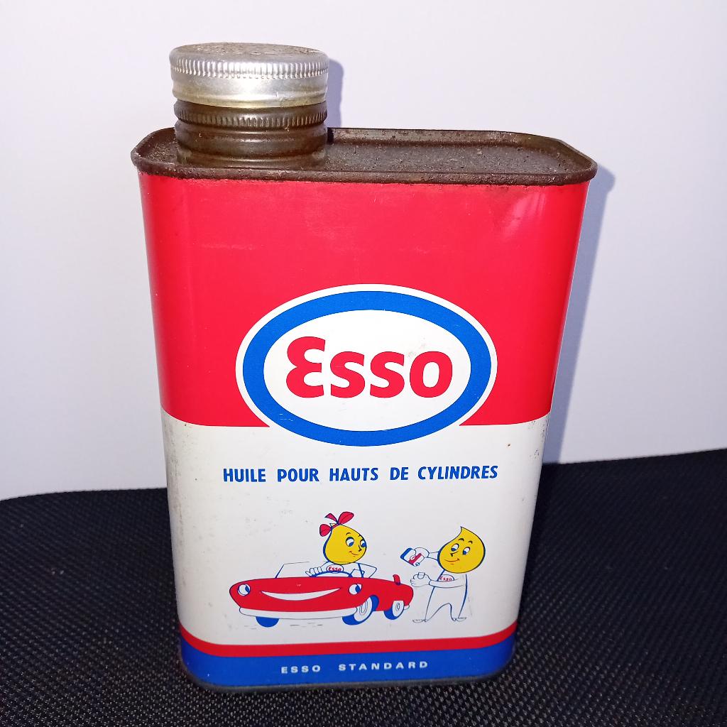zeldzaam olieblik ESSO huile pour hauts de cylindres, Verzamelen, Blikken, Ophalen of Verzenden, Zo goed als nieuw