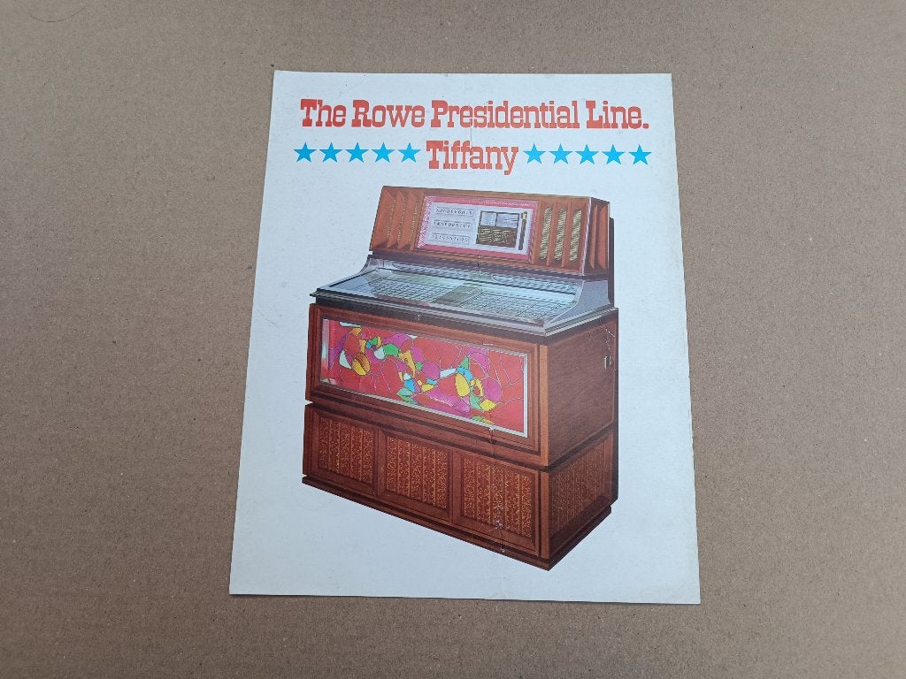 Flyer: Rowe-AMi MM5/ Tiffany (1971) jukebox, Verzenden, Ami