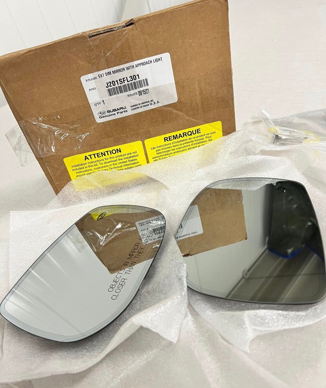 OEM 2018-24 Subaru Crosstrek Forester dim spiegels + lichten, Auto-onderdelen, Ophalen of Verzenden, Nieuw, Subaru