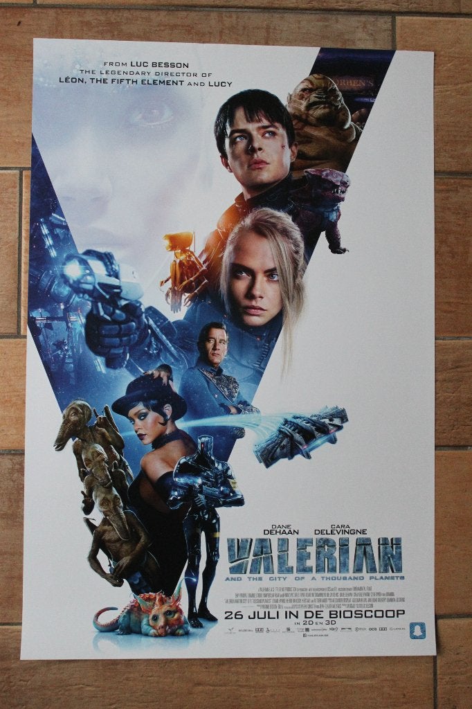 filmaffiche Valerian 2017 Luc Besson filmposter, Enlèvement ou Envoi, Rectangulaire vertical, A1 jusqu'à A3, Comme neuf