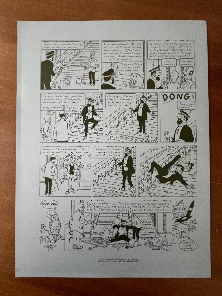 Plaque d'imprimerie Tintin _P 62 Les Bijoux de la Castafiore, Collections, Enlèvement ou Envoi, Tintin