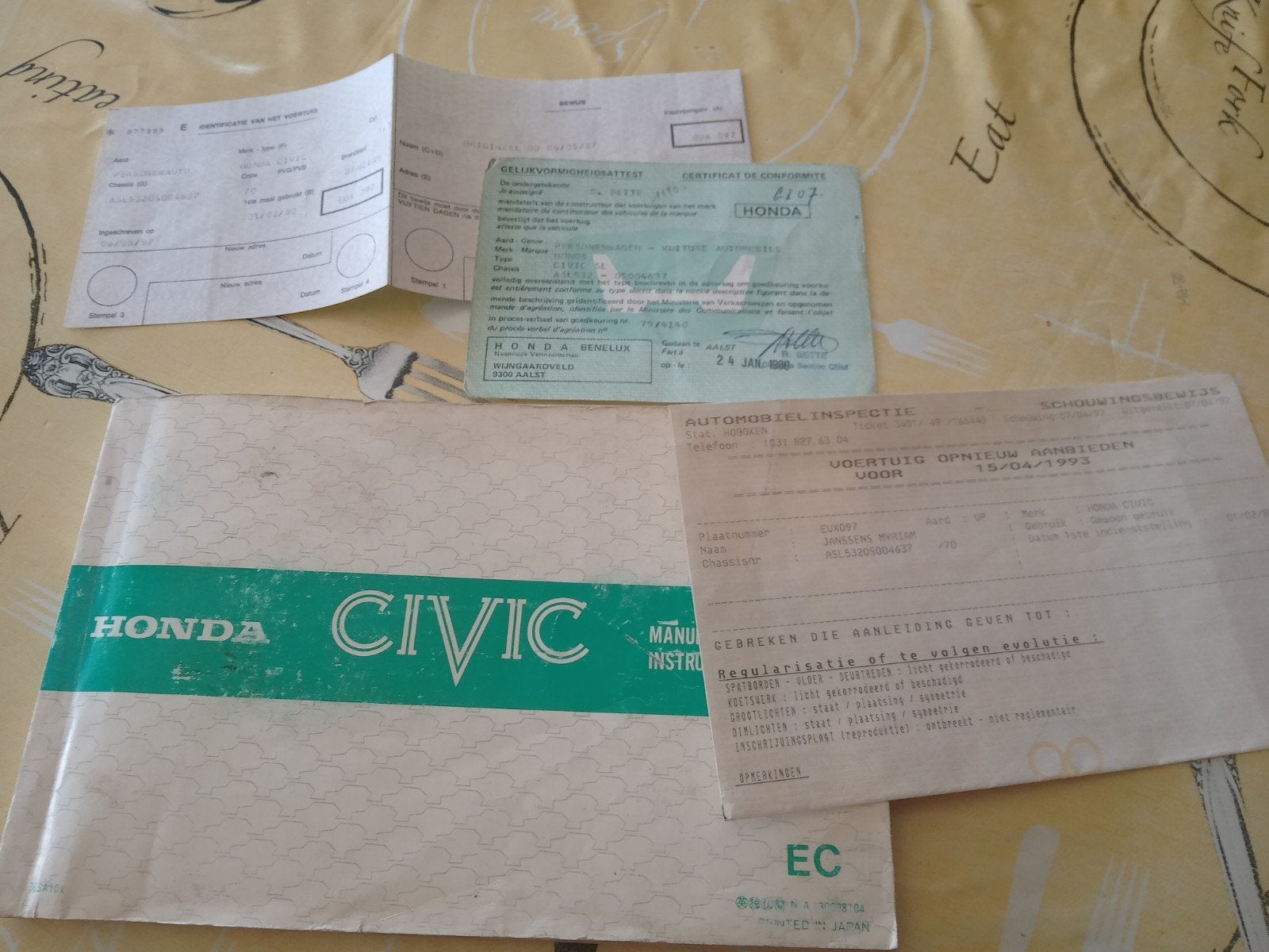 schuur vondst Honda Civic bj 1987 oldtimer, Auto's, Stof, Overige kleuren, Particulier, Civic