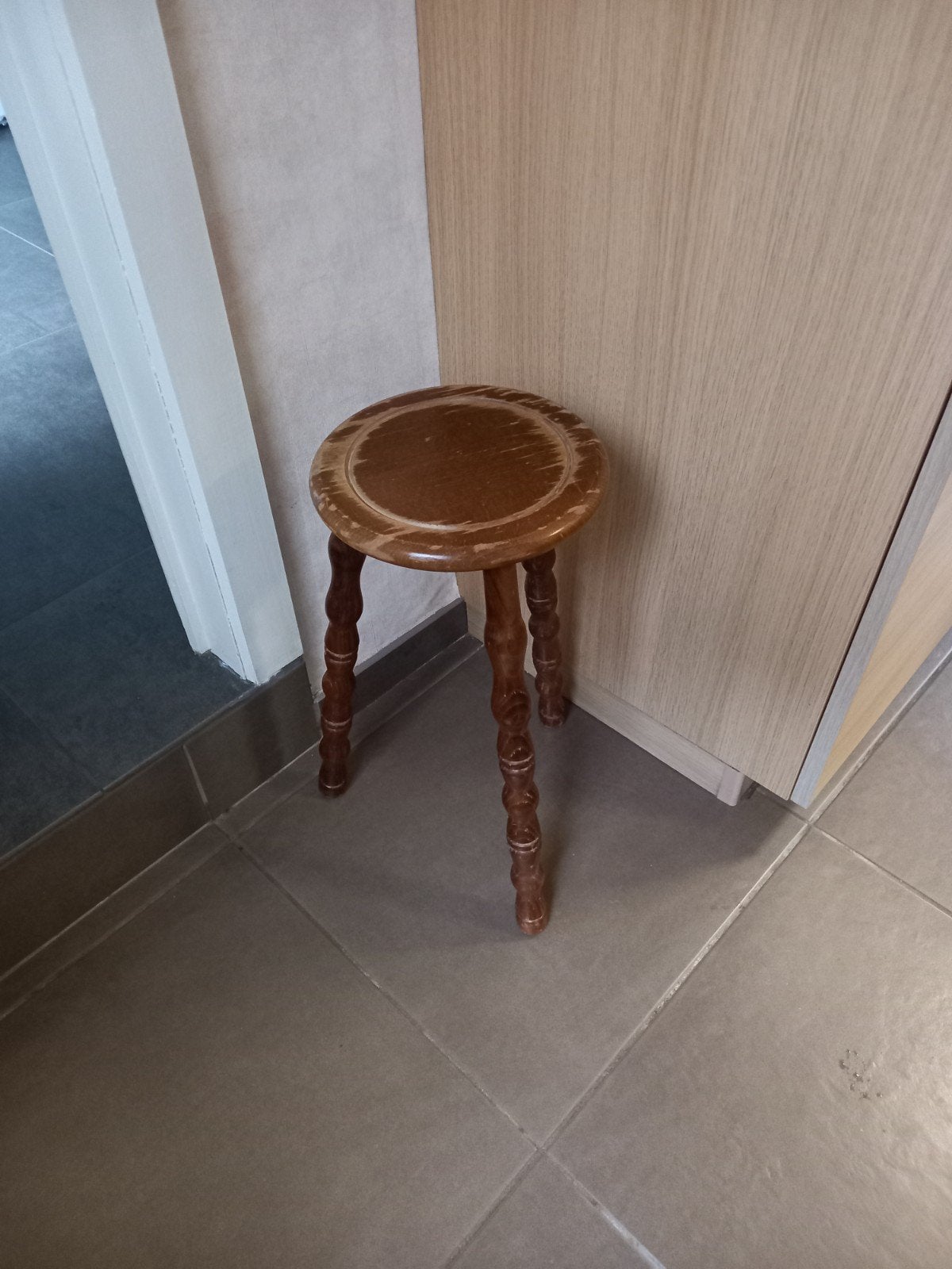 Retro krukje, Huis en Inrichting, Ophalen, Gebruikt, Hout