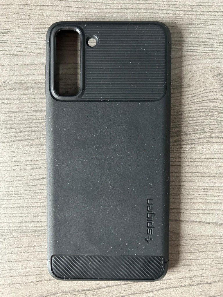 Spigen Rugged Armor zwart hoesje Samsung Galaxy S21 Plus, Enlèvement ou Envoi, Utilisé, Autres modèles, Façade ou Cover