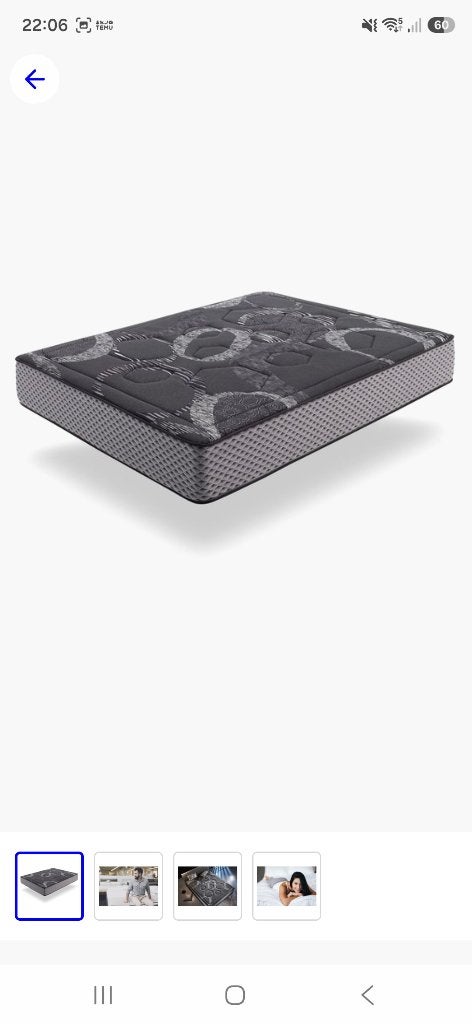 Bed matras en matrasbeschermer 1m40 op 2 m, Maison & Meubles, Queen size, Enlèvement, Noir, 140 cm