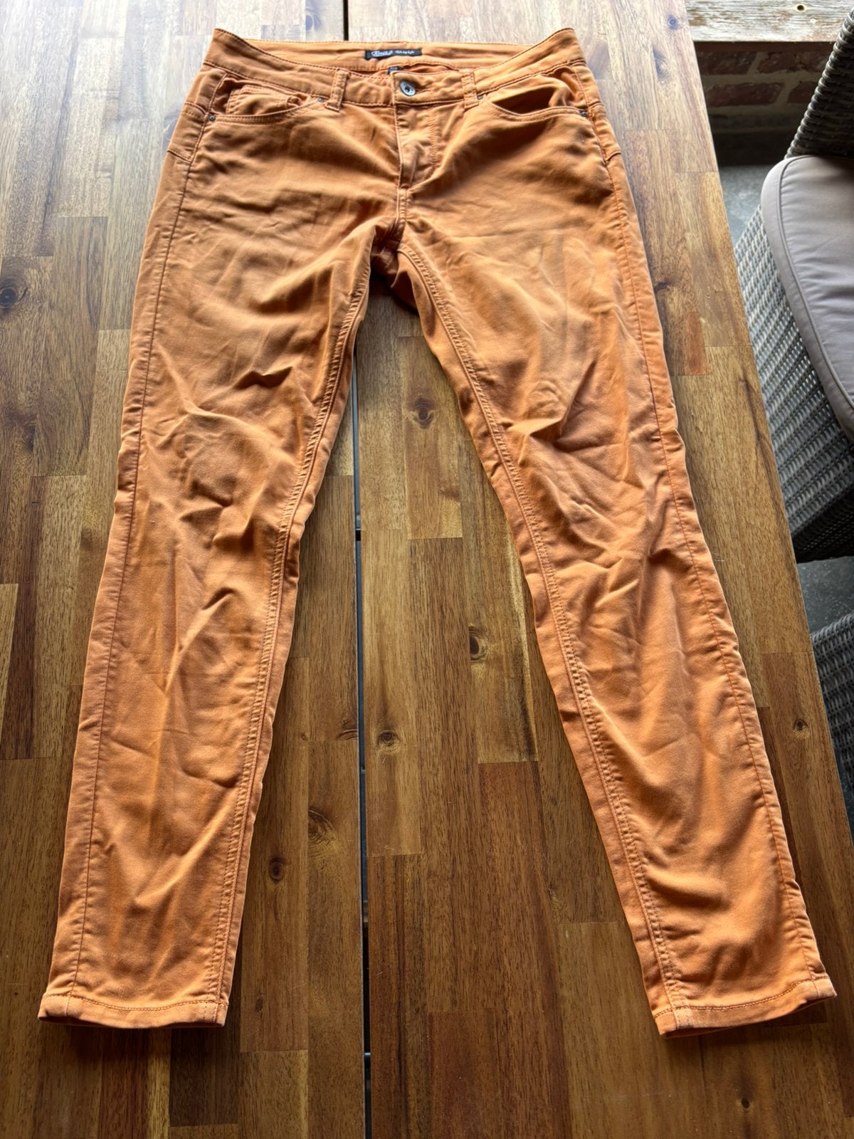 Toxik oranje dames broek, Ophalen, Oranje, Zo goed als nieuw, Maat 36 (S)