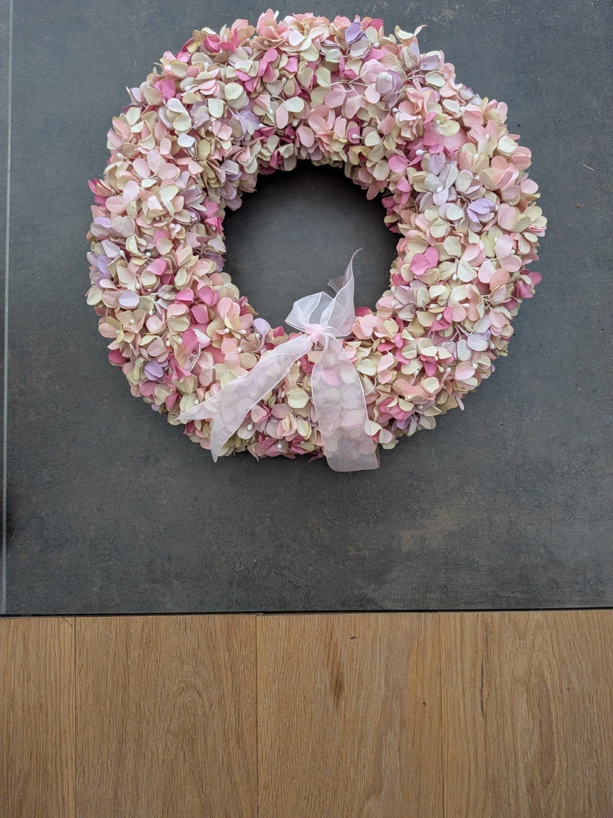 Couronne d'hortensia, couronne de fleurs artificielles en so, Enlèvement