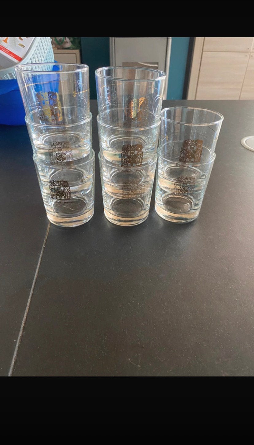 8 wiskey glazen, Ophalen, Zo goed als nieuw, Borrel- of Shotglas