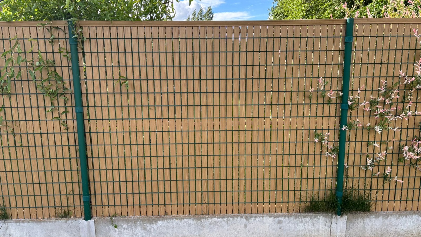 Bekafor Screeno line privacyscherm - licht hout - 2x1,53m, Tuin en Terras, Tuinschermen, Gebruikt, Kunststof, 150 tot 200 cm, 200 cm of meer