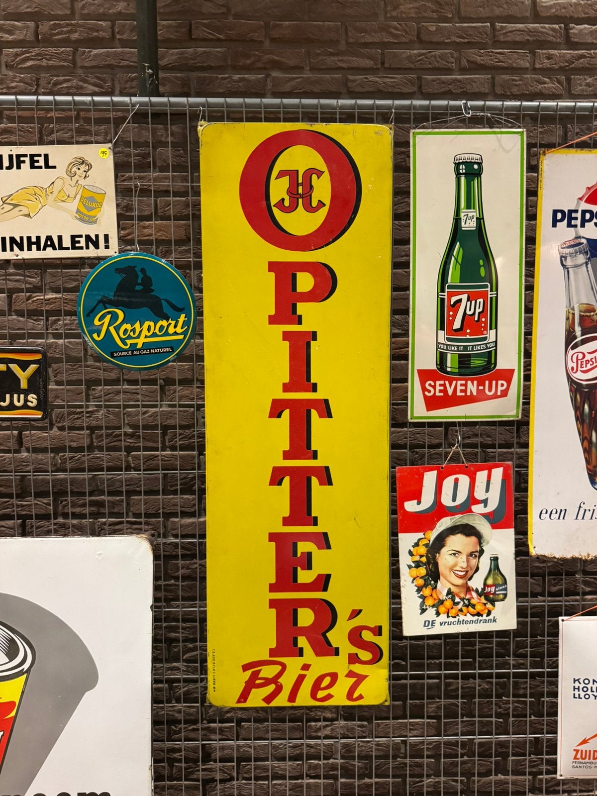 OPitter’s Pils oud reclamebord 1964, Reclamebord, Gebruikt, ., Ophalen of Verzenden