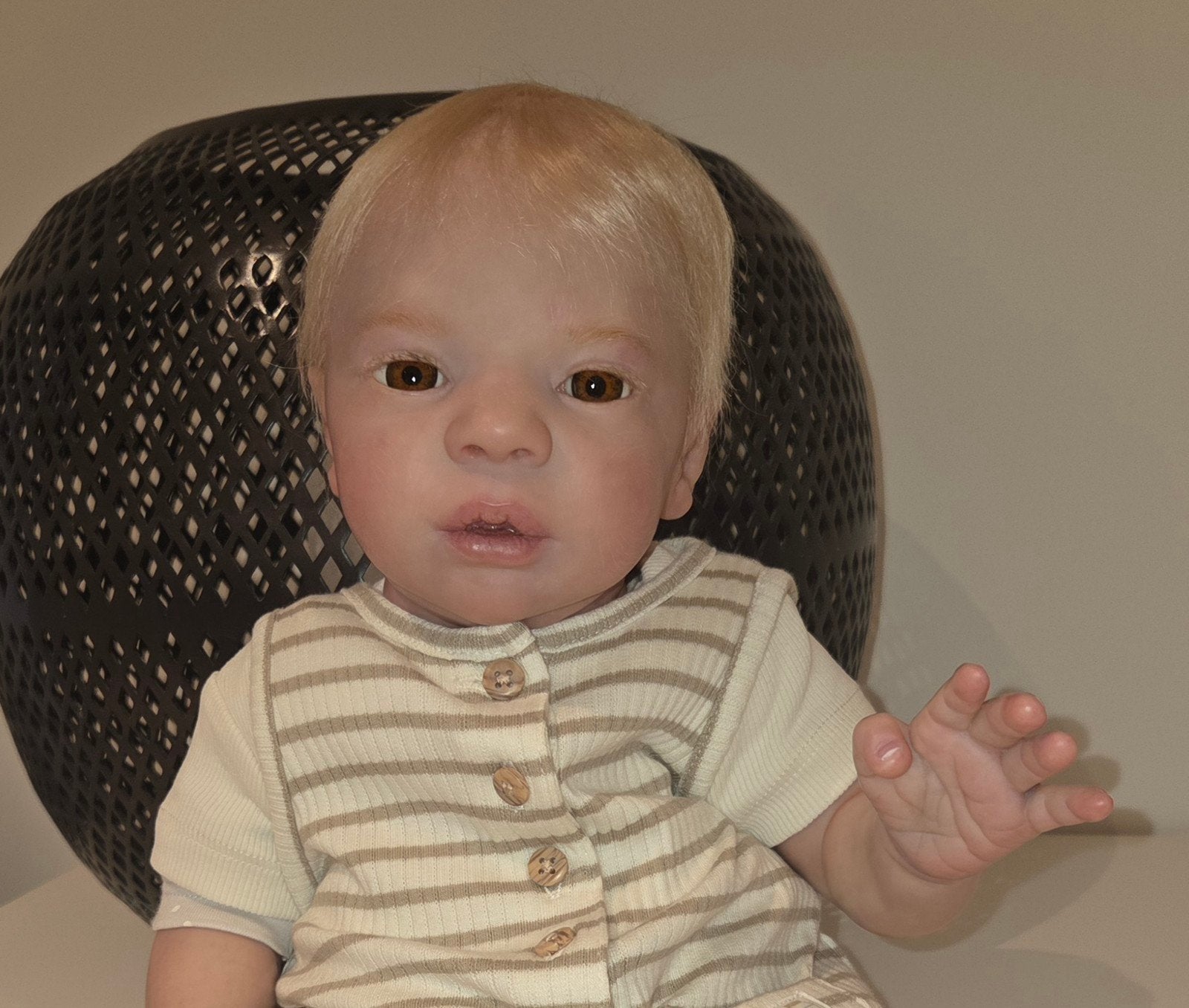prachtige reborn: kit Dominic ,met echtheidscertificaat, Verzamelen, Verzenden, Nieuw, Babypop, Levensecht of Reborn