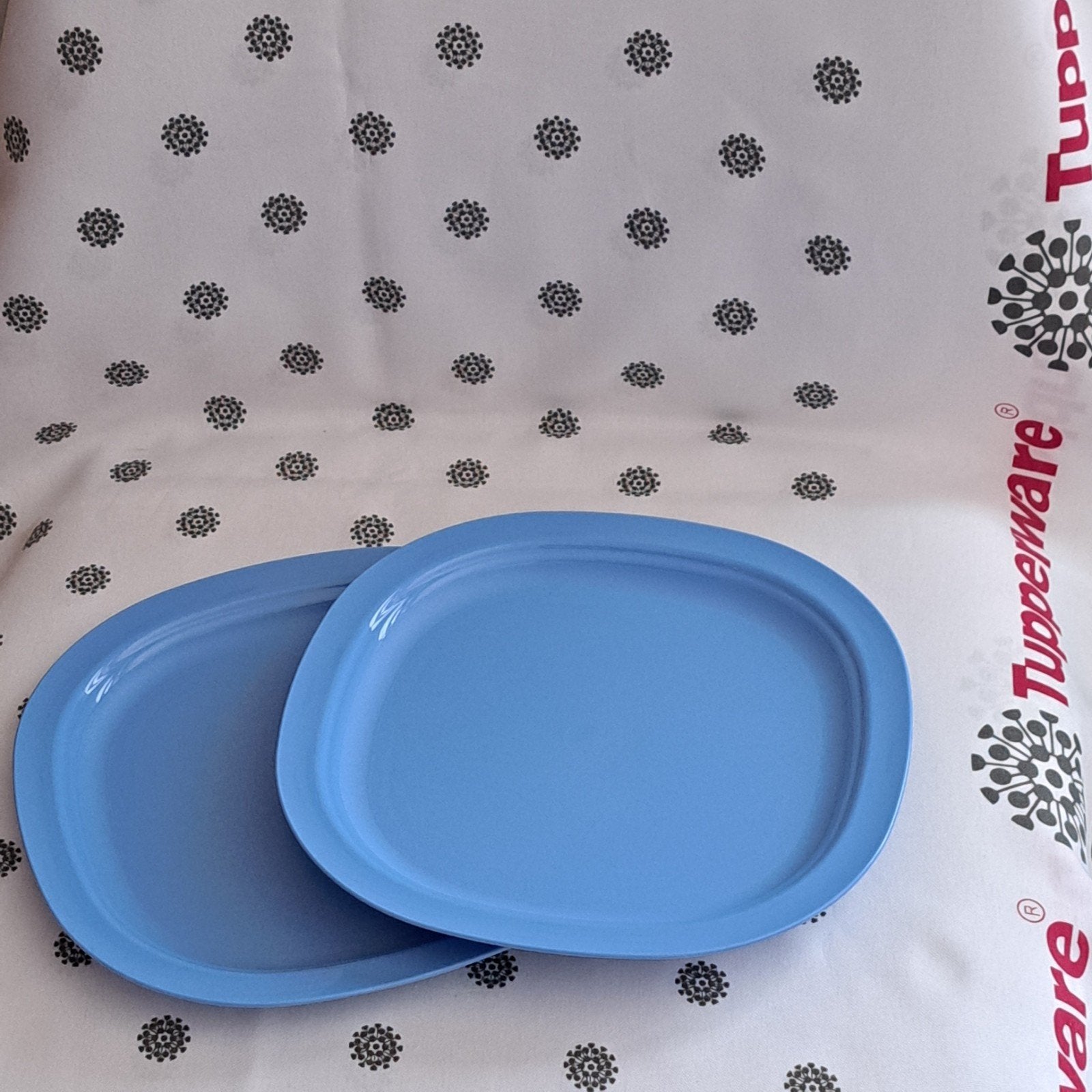2 assiettes à lunch Tupperware New 24 cm, Maison & Meubles, Cuisine| Tupperware, Neuf, Bleu, Compatible micro-ondes, Compatible lave-vaisselle