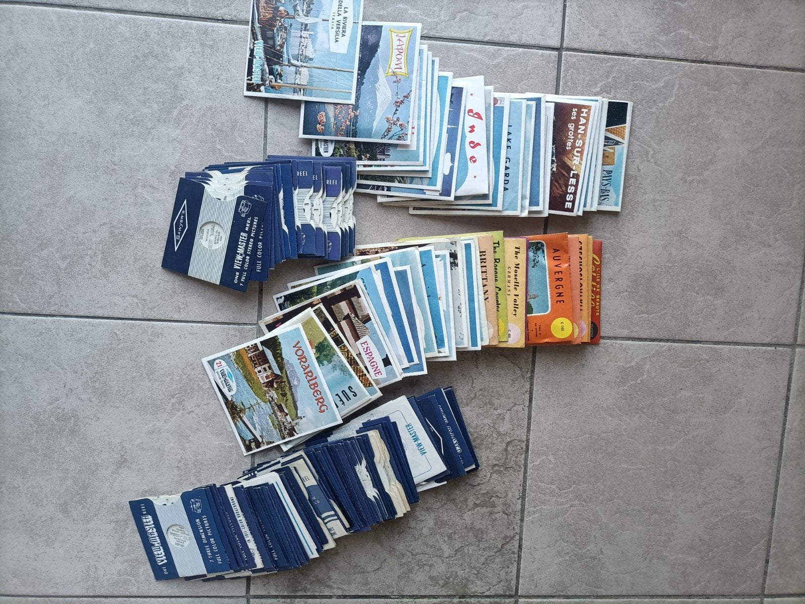 vintage groot lot view-master view master 44 pak + 99 los, Ophalen