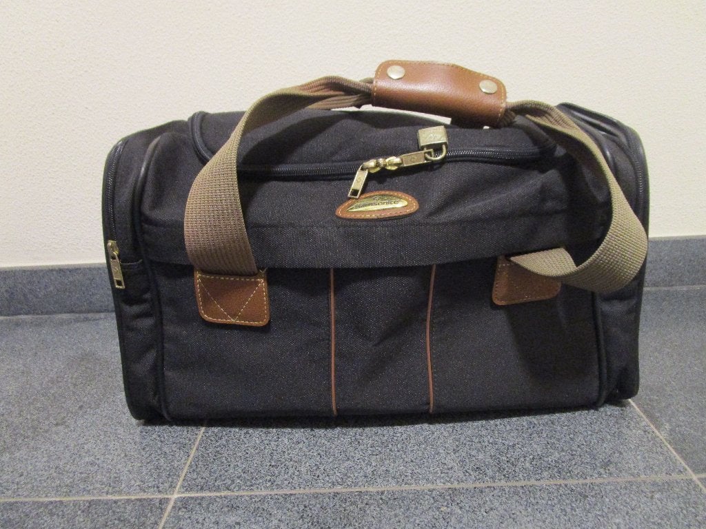 SAC DE VOYAGE VINTAGE SAMSONITE - NOIR - MARRON, Neuf, Enlèvement ou Envoi, Moins de 35 cm, 40 à 60 cm