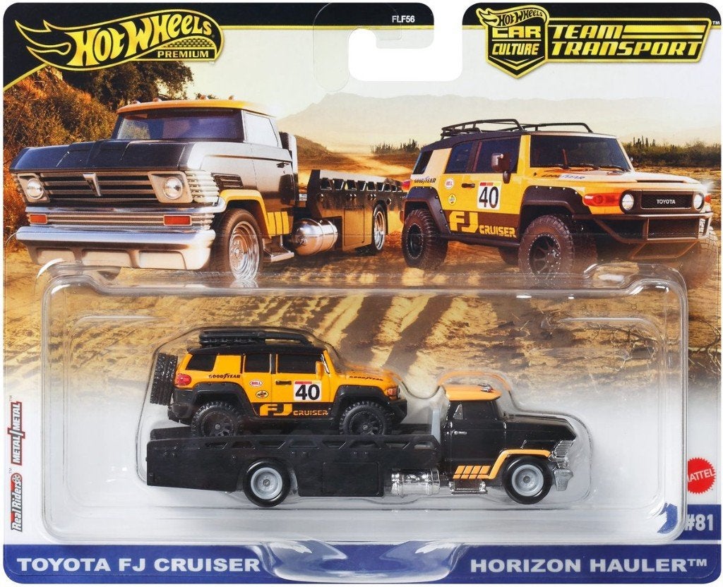 Toyota FJ Cruiser et Horizon Hauler de Hot Wheels, Enlèvement ou Envoi, Neuf, Voiture