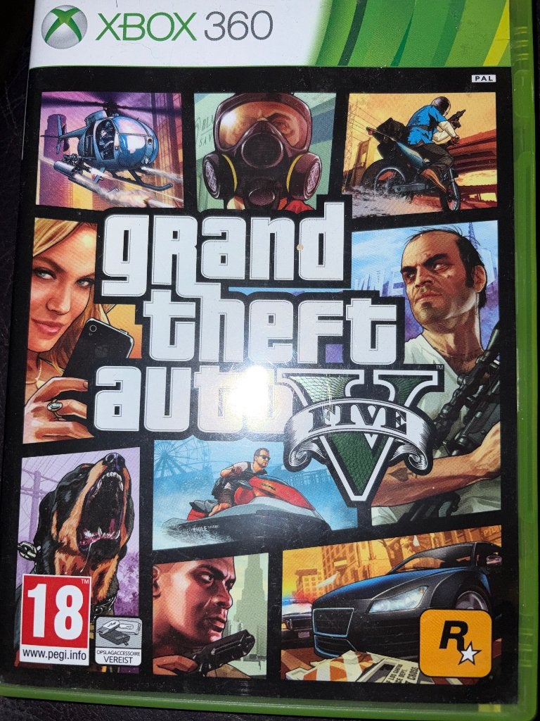 Grand theft auto V (five) XBOX 360, Games en Spelcomputers, Ophalen of Verzenden, Zo goed als nieuw, Avontuur en Actie, Vanaf 18 jaar