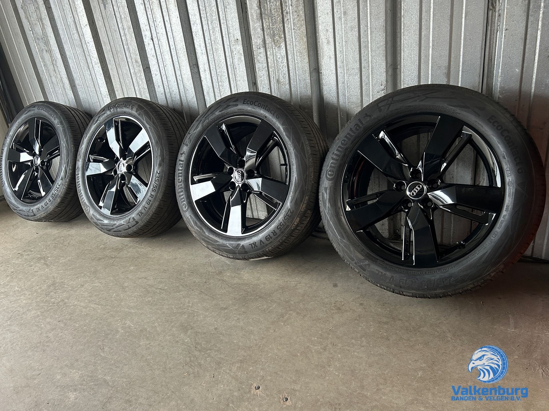 5-6mm! Originele Audi Q5 SQ5 80A 19 inch zwarte velgen 5x112, Autos : Pièces & Accessoires, Pneus et Jantes, Véhicule de tourisme