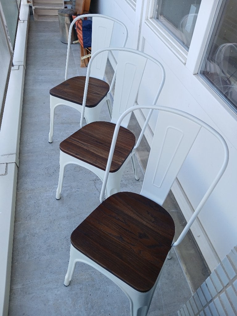 Lot de 3 chaises style industriel, Maison & Meubles, Trois, Comme neuf, Enlèvement, Bois