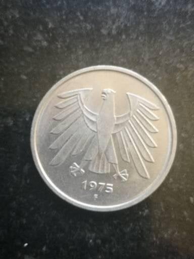 Munt van 5 duitse mark 1975, Ophalen of Verzenden
