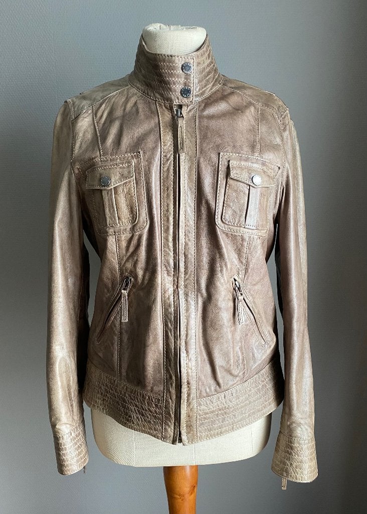 Lichtbruin jasje in schaapsleder Oakwood maat XL, Taille 46/48 (XL) ou plus grande, Comme neuf, Brun, Oakwood
