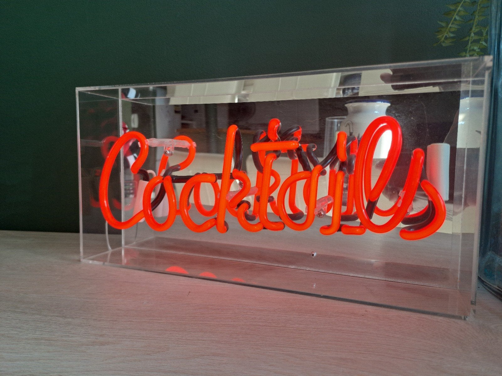 Locomocean Coktails Neon Sign Box Retro Neonlamp, Ophalen