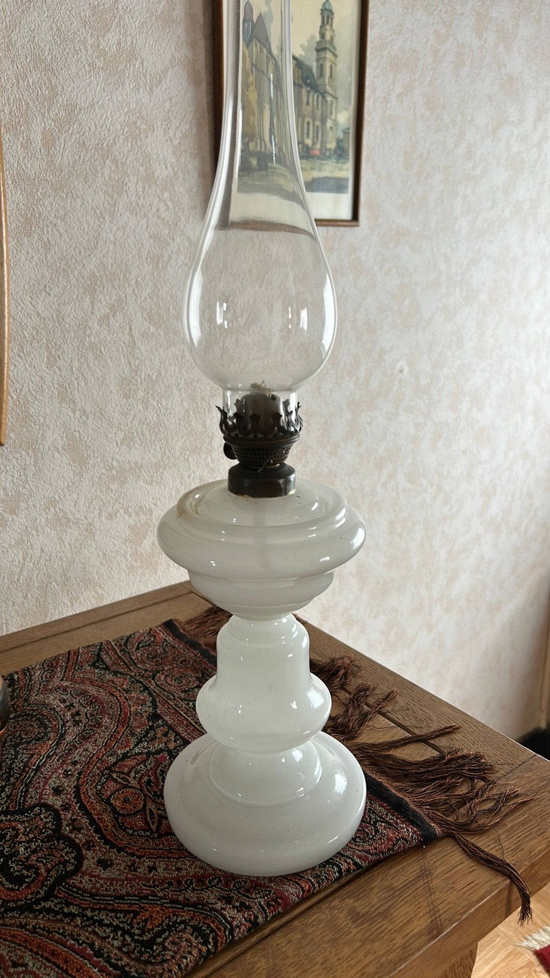 Antieke olielamp Napoleon III, Antiek en Kunst, Ophalen