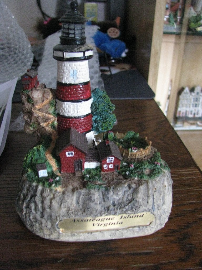 vuurtoren beeldje USA - Virginia - Assateague lighthouse, Ophalen of Verzenden, Zo goed als nieuw, Schaalmodel