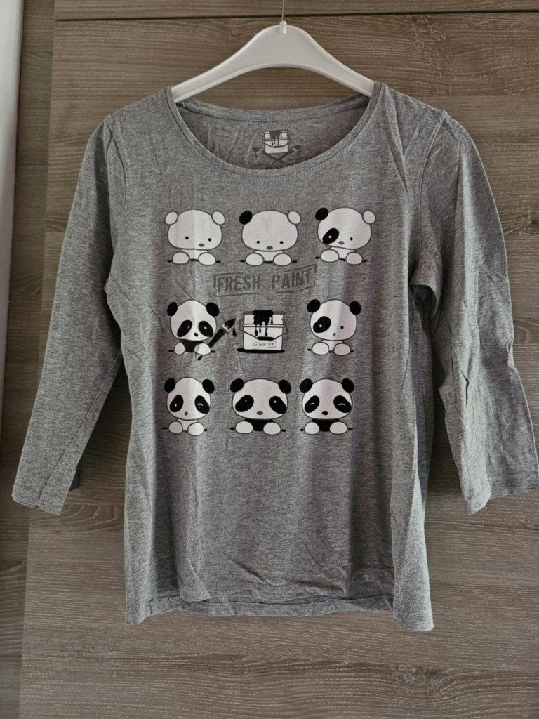 Blouse gris Cache Cache avec Pandas taille S, Enlèvement ou Envoi, Porté, Taille 36 (S), Gris