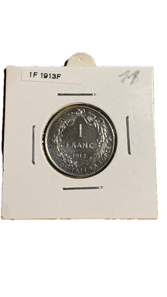 ALBERT I: Zilver 1 FRANC 1913F (1), Postzegels en Munten, Ophalen of Verzenden, Zilver, Zilver