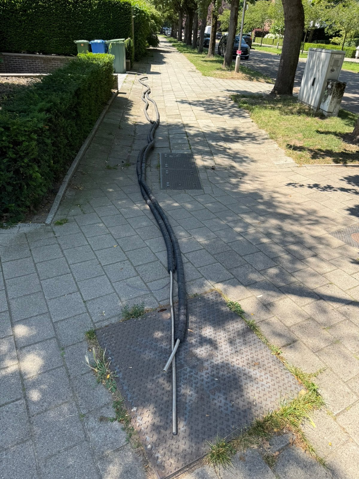 Glycol leiding, Ophalen