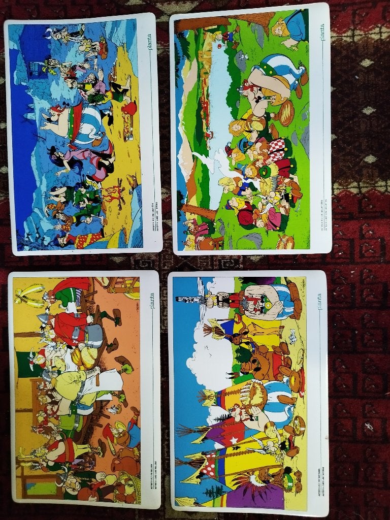 Asterix en obelix onderleggers PLANTA en oude kalenders, Verzamelen, Ophalen, Asterix en Obelix