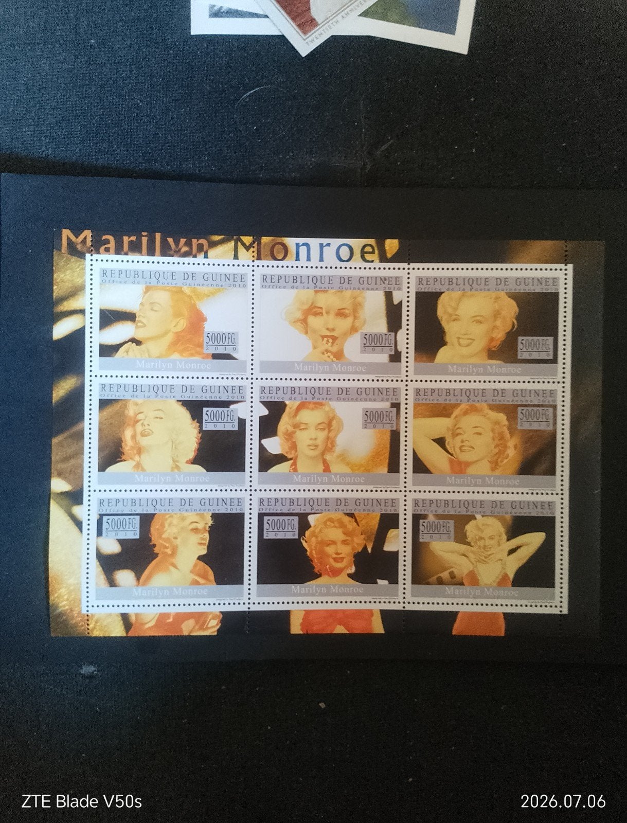 Marylin monroe postzegels postfrisch History, Ophalen of Verzenden