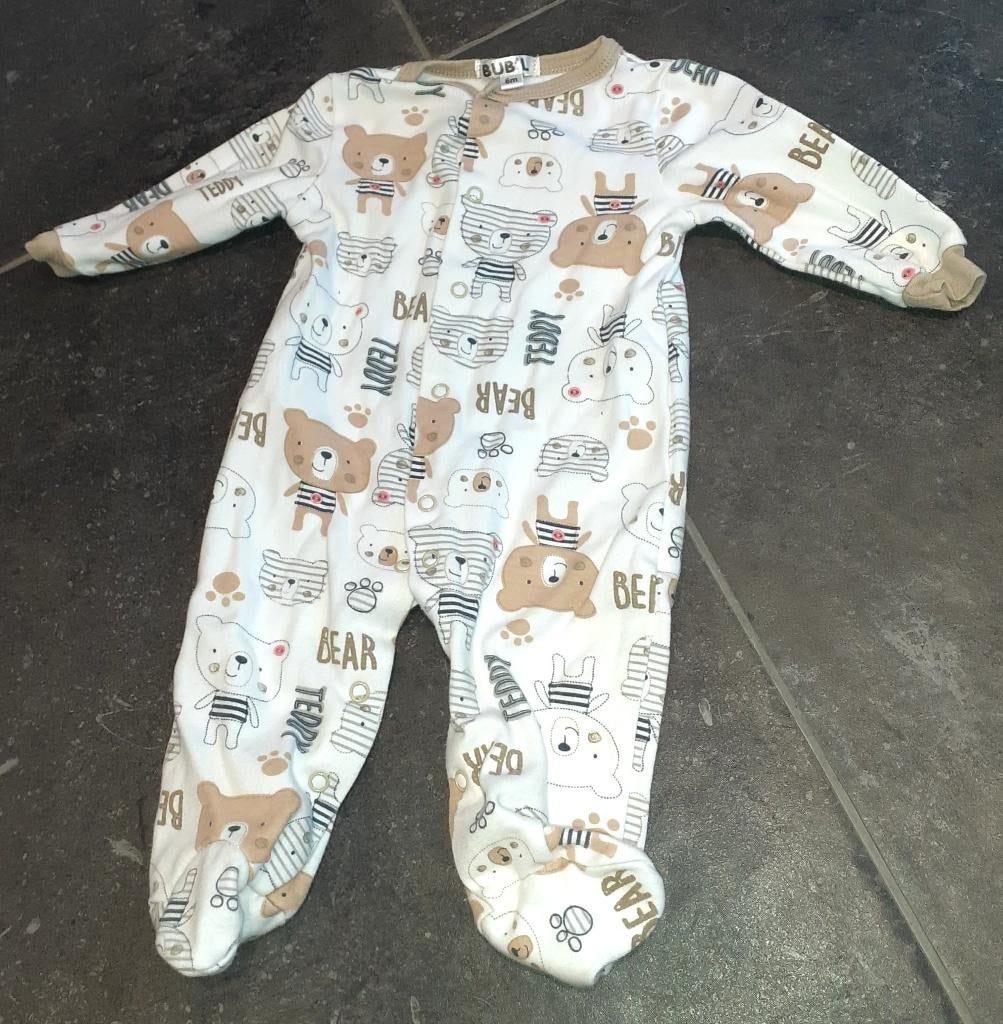 Baby pyjama met beertjes Bub'l 6M, Ophalen of Verzenden, Nieuw, Jongetje of Meisje, Nacht- of Onderkleding