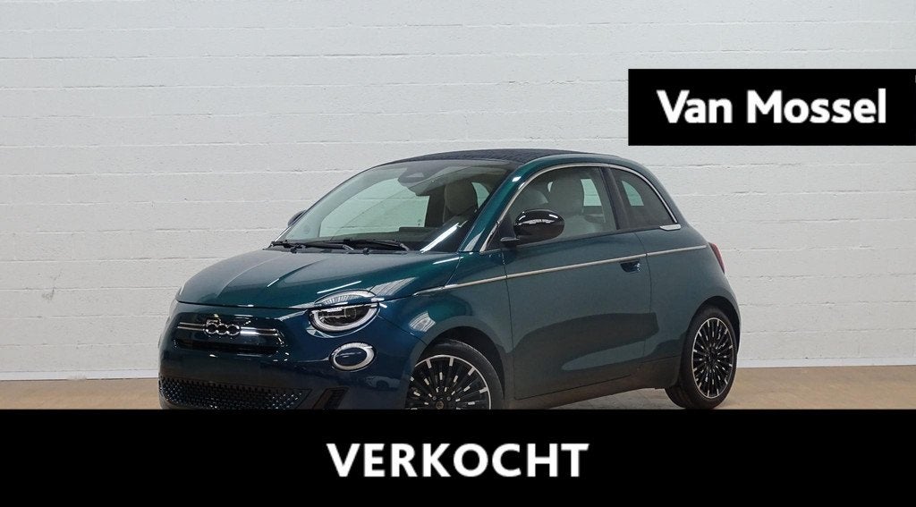 Fiat 500C 1.0 Hybrid LA PRIMA cabrio, Auto's, Fiat, Voorwielaandrijving, 4 zetels, Stof, Gebruikt