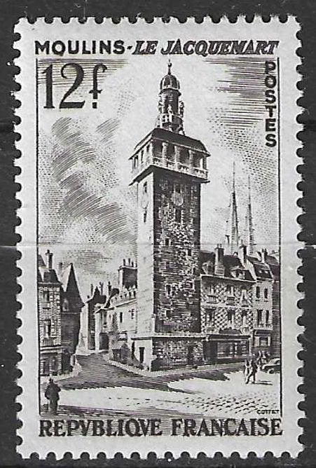 Frankrijk 1955 - Yvert 1025 - Le Jacquemart in Moulins (PF), Verzenden, Postfris