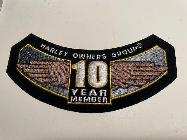 Harley-Davidson patch HOG 10 Year Member, Enlèvement ou Envoi, Neuf