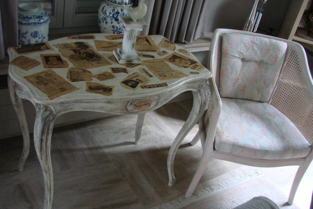 siertafeltje gerestyled, Ophalen, Gebruikt