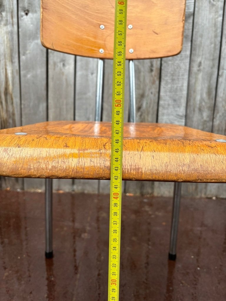 Superbes sièges militaires chromés (36 en stock), Bois, Enlèvement ou Envoi, Chrome stoelen, Brun