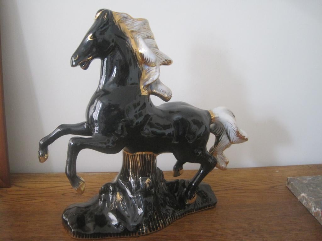 Prachtig steigerend paard keramiek, Antiek en Kunst, Ophalen of Verzenden