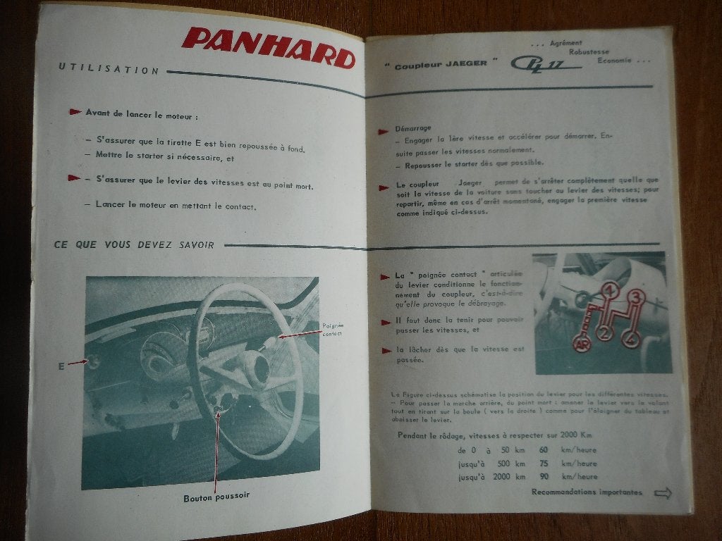 PANHARD PL17 conduite et entretien technique Oldtimer auto, Envoi