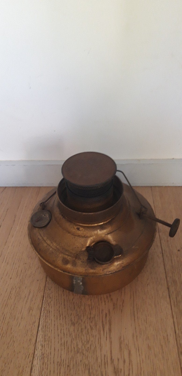Antieke messing petroliumkachel Valor junior 56, Ophalen