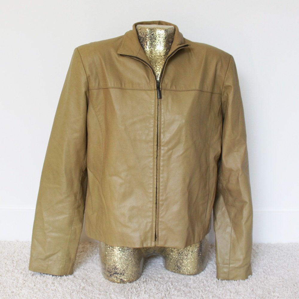 Mooie Zachte Leren Chazz Jas (Maat 44) € 45,-, Verzenden, Maat 42/44 (L), Zo goed als nieuw, Bruin
