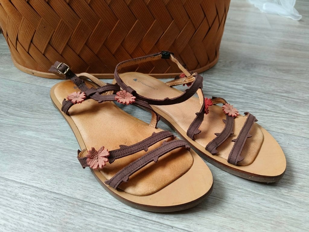 Lederen sandalen El Naturalista mt 41, Bruin, Zo goed als nieuw, Sandalen of Muiltjes, El Naturalista