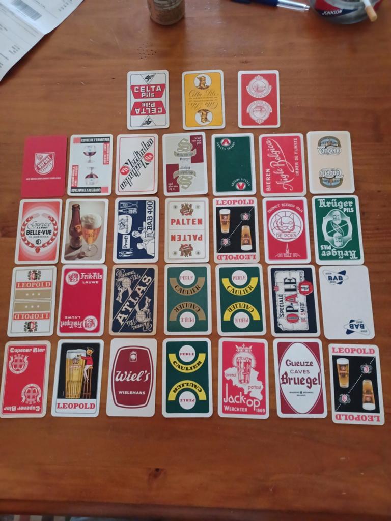 Cartes à jouer séparées, marques de bière, Enlèvement ou Envoi