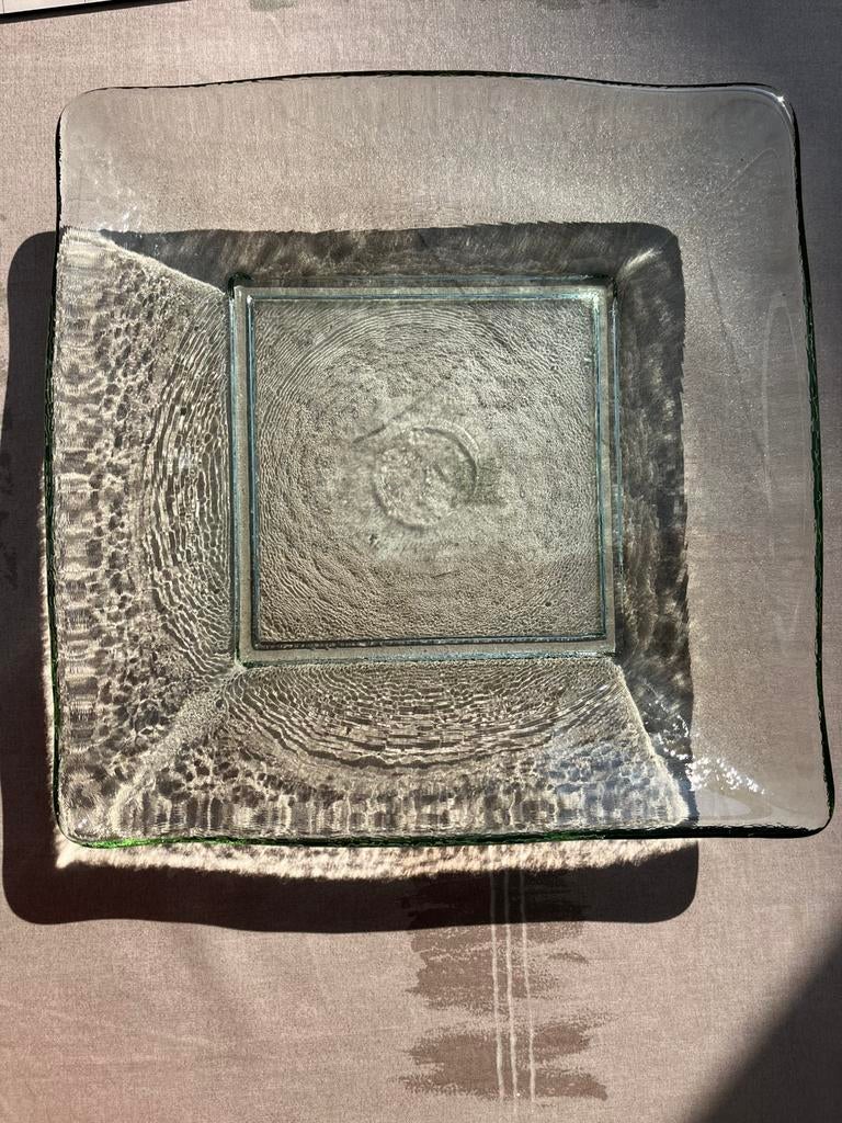 Bol en verre plein 26 cm par 26 cm, Verre, Enlèvement, Balance, Carré