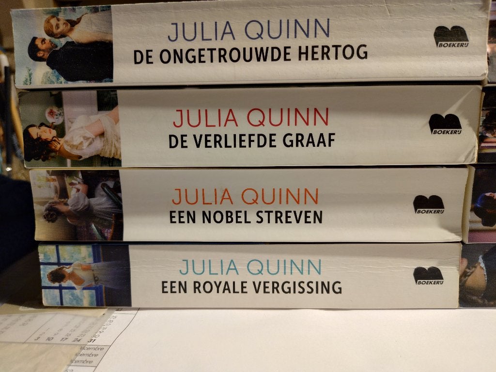 Bridgerton reeks, 8 boeken van Julia Quinn, Boeken, Ophalen of Verzenden, Zo goed als nieuw, Julia Quinn