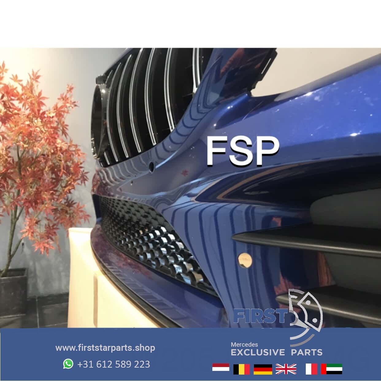 Mercedes C Klasse FACELIFT AMG PAKKET VOORBUMPER BLAUW C43 O, Utilisé, -, Avant, -
