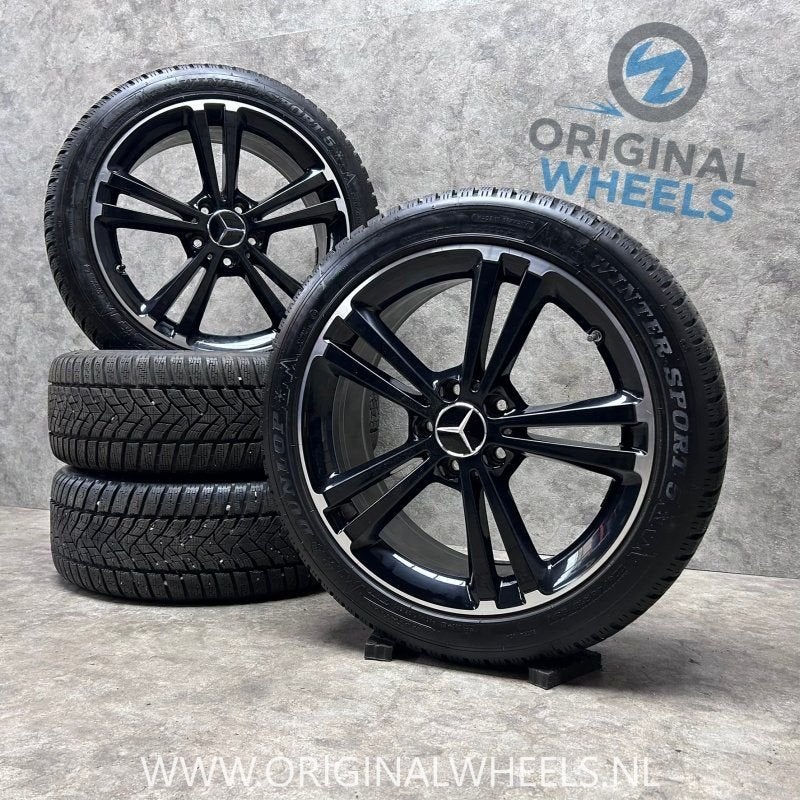18 inch originele velgen + winterbanden Mercedes A B klasse, Pneus et Jantes, Pneus hiver, -, 18 pouces