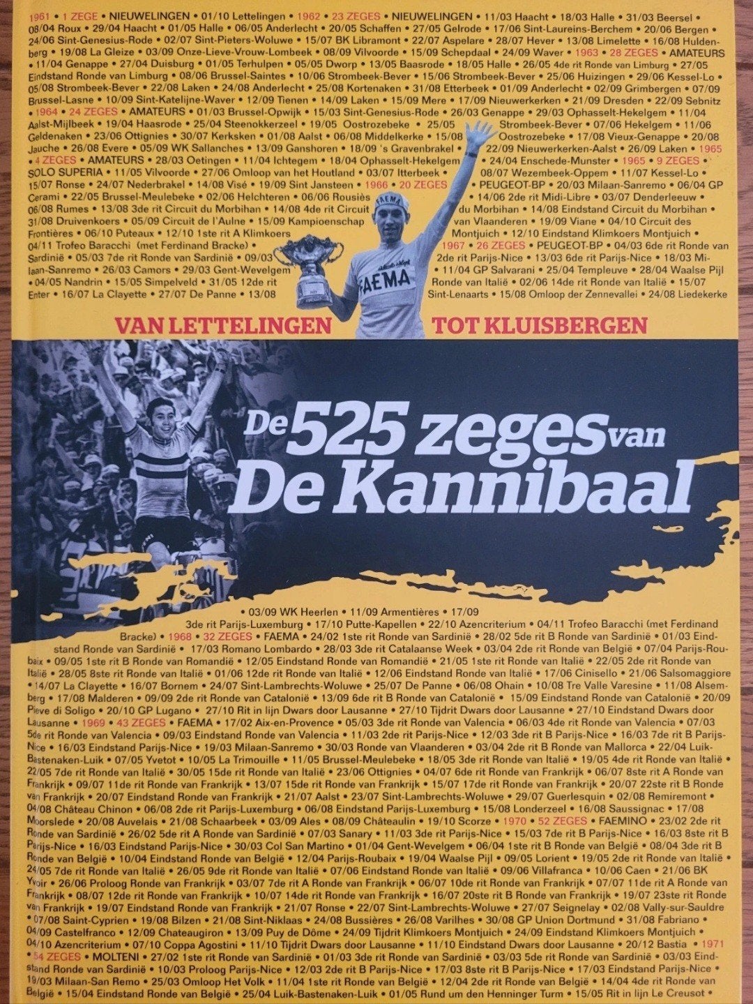 De 525 zeges van De Kannibaal, Boeken, Ophalen of Verzenden, Zo goed als nieuw, HLN