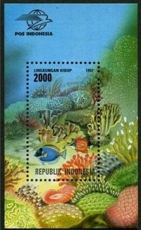 INDONESIË 1997 Koraalriffen Blokje, Michel: B-122, Postfris., Verzenden, Postfris, Dier of Natuur